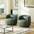 Ashlie Faux Leather Swivel Chair