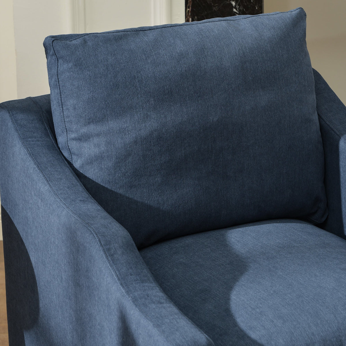 Charles Slipcover Swivel Barrel Chair