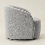 Everitte Bouclé Swivel Barrel Chair