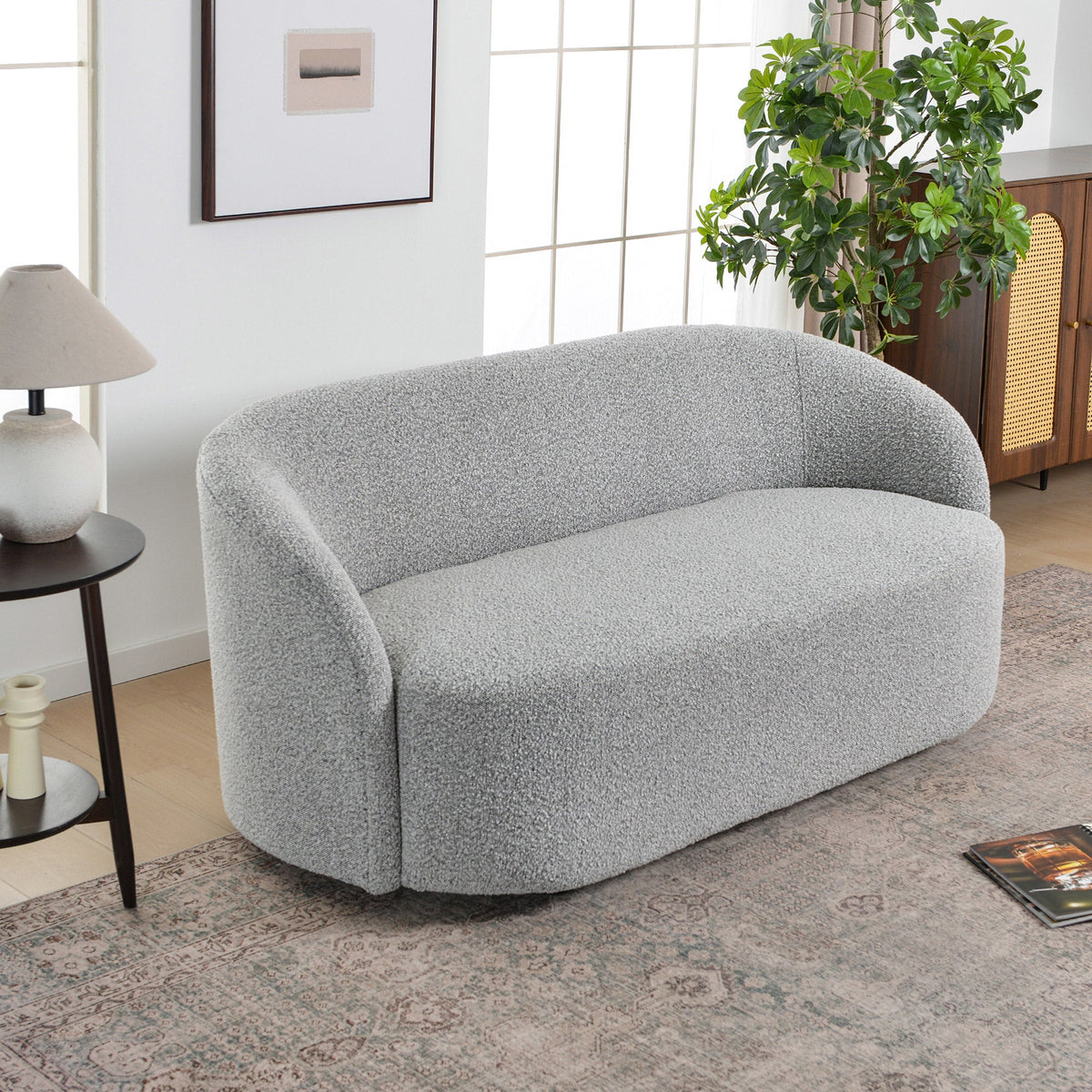 Everitte Bouclé Loveseat Sofa