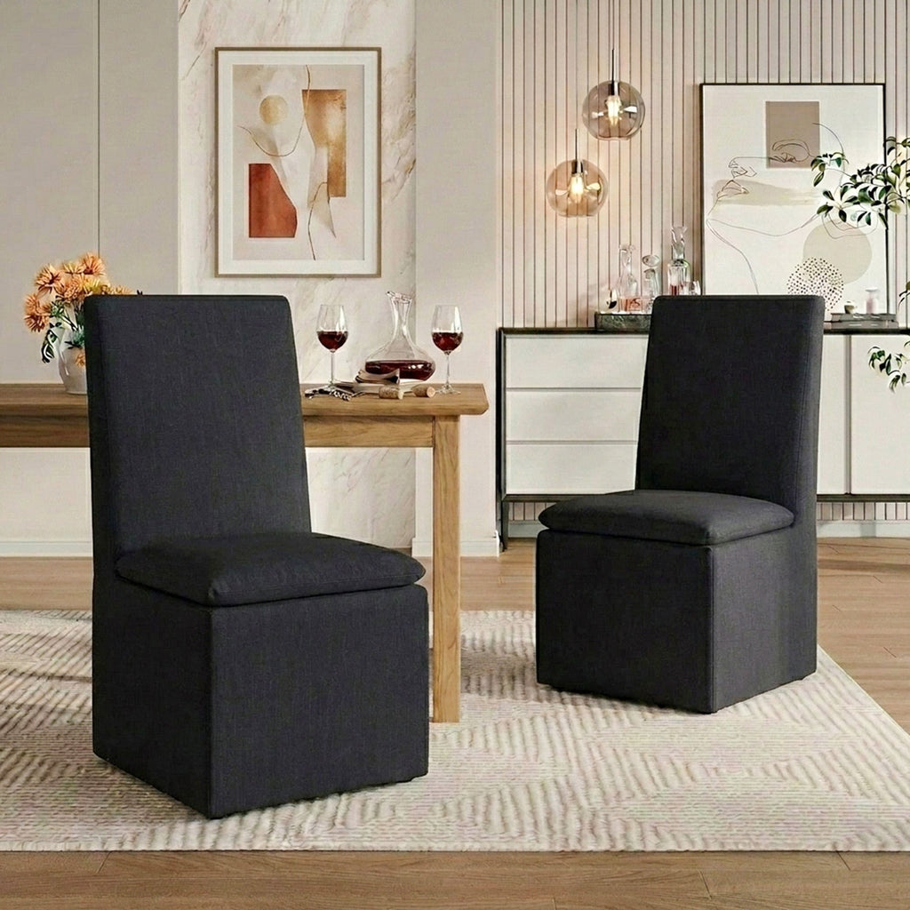 Diane Performance Dining Side Chair with Casters