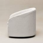 Susie Bouclé Swivel Barrel Chair