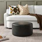 Elof Faux Leather Ottoman
