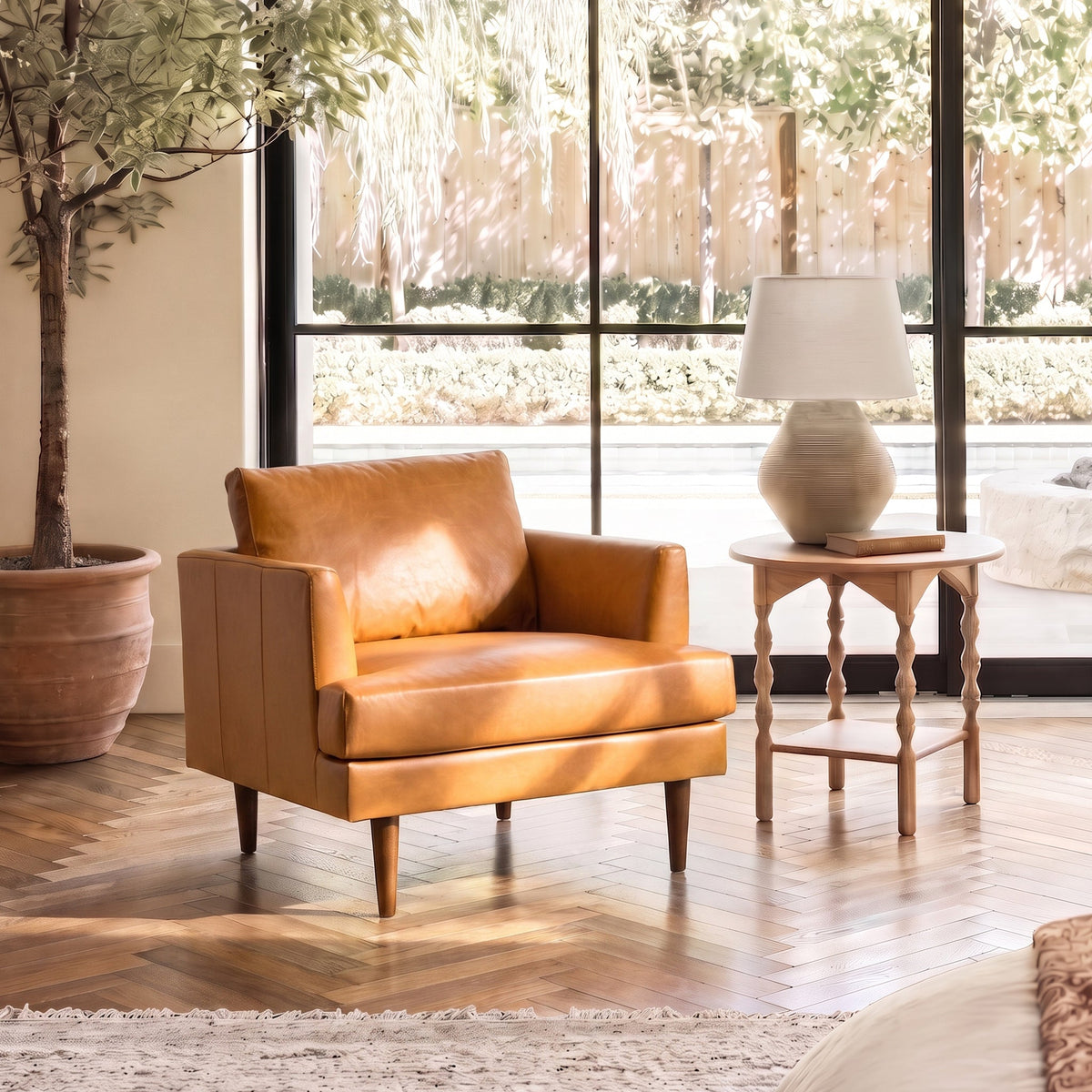 Samuel Premium Leather Armchair