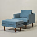 Samuel Tapered Arm Chair with ottoman