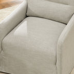 Clara Linen Slipcover Swivel Chair