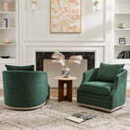 Minerva Linen Swivel Barrel Chair