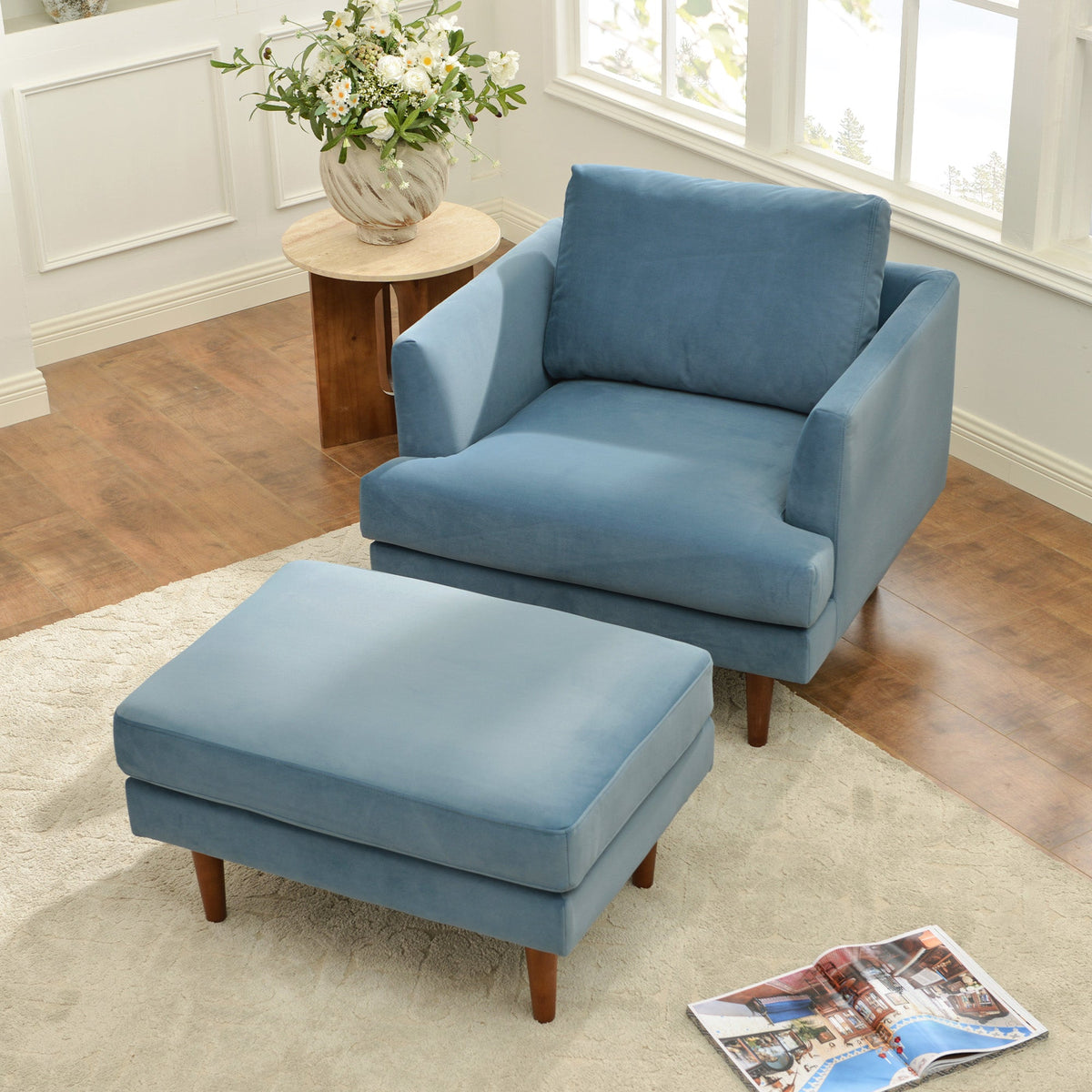 Samuel Tapered Velvet ArmChair
