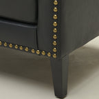 Logan Faux Leather Tufted Loveseat
