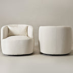 Ashlie Bouclé Swivel Barrel Chair