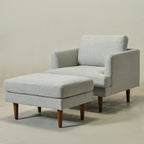 Samuel Tapered Arm Chair with ottoman