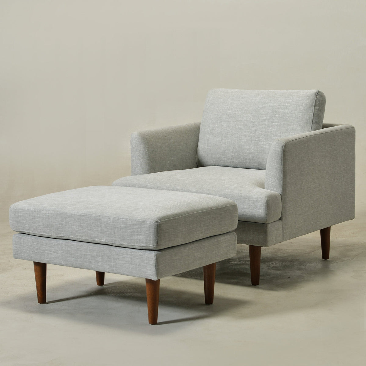 Samuel Tapered Arm Chair with ottoman