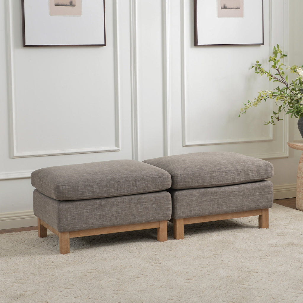 Albert Premium Linen Ottoman
