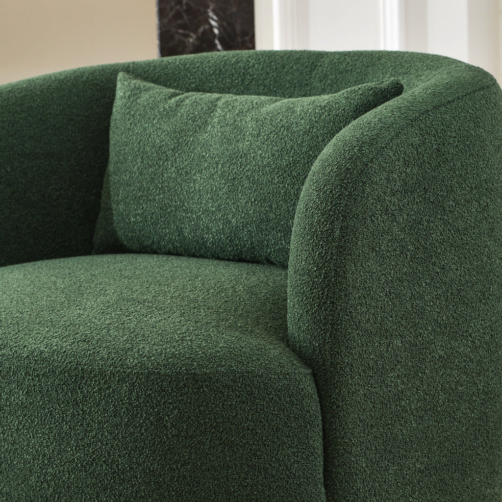 Ashlie Bouclé Swivel Barrel Chair