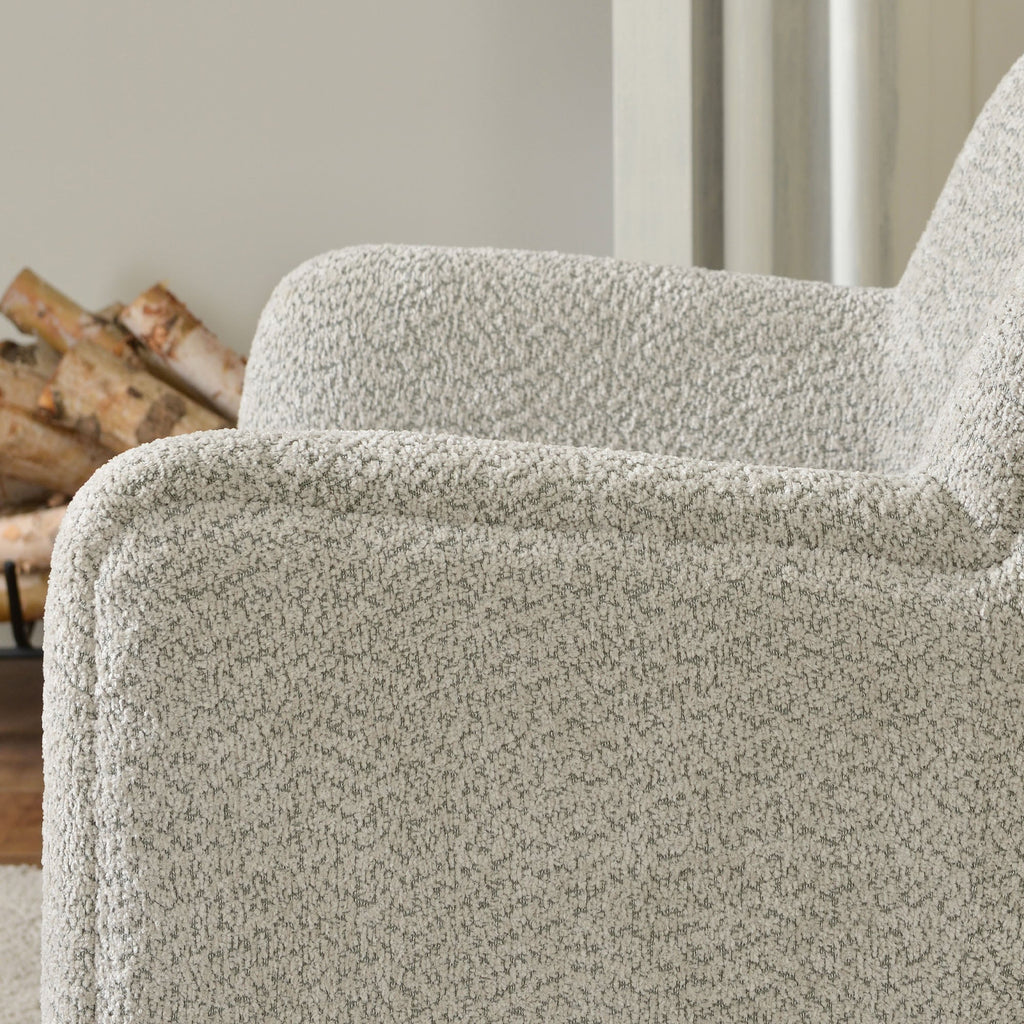 Vestie Chenille Swivel Barrel Chair