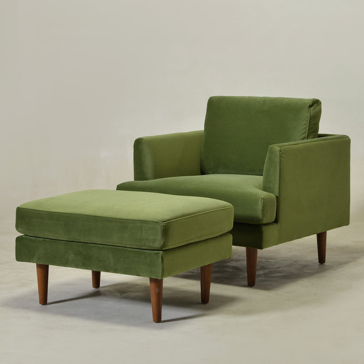 Samuel Tapered Arm Chair with ottoman