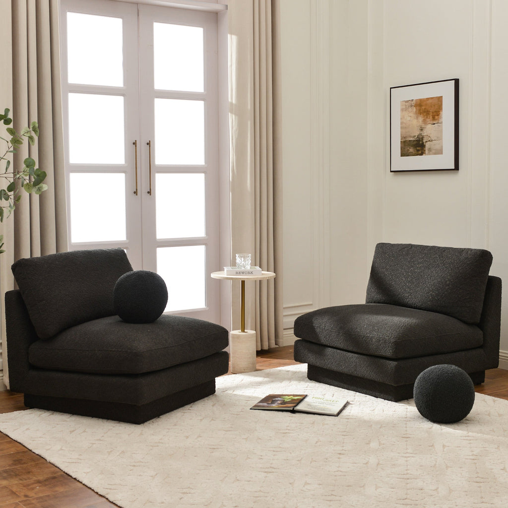 Montyne Bouclé Armless Chair