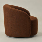 Everitte Bouclé Swivel Barrel Chair