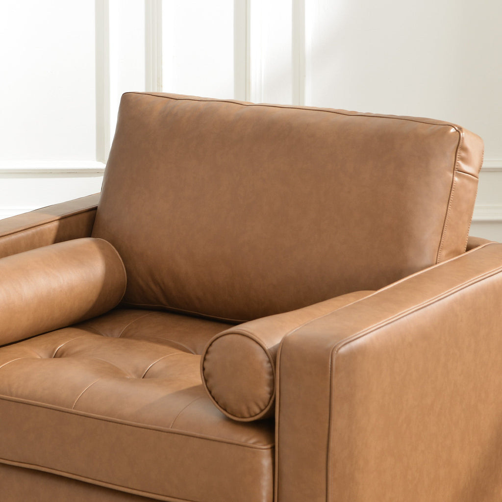 Tiziano Tufted Armchair with Accent Pillows