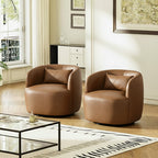 Ashlie Faux Leather Swivel Chair