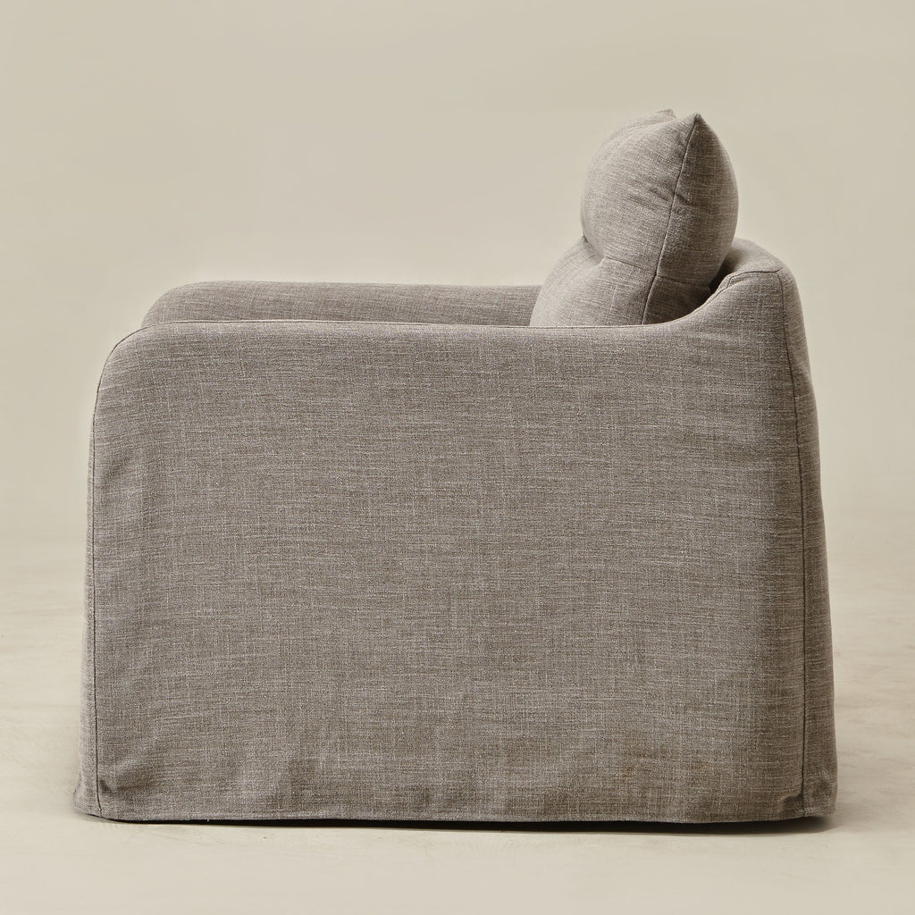 Clara Linen Slipcover Swivel Chair