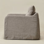 Clara Linen Slipcover Swivel Chair