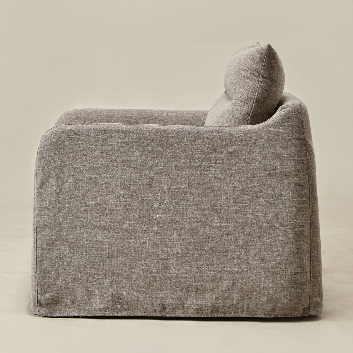 Clara Linen Slipcover Swivel Chair