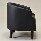 Louis Faux Leather Tufted Club Chair