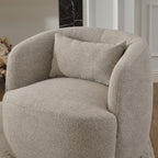 Ashlie Bouclé Swivel Barrel Chair