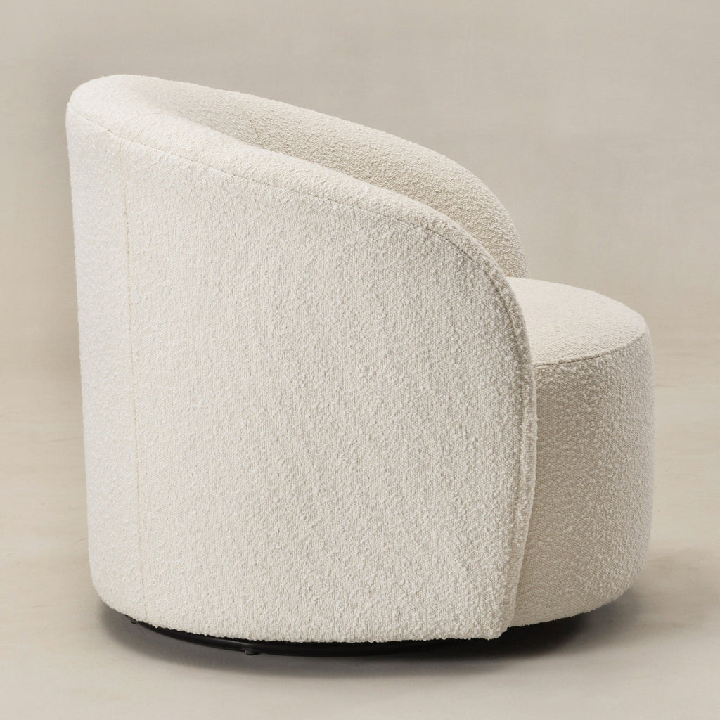 Everitte Bouclé Swivel Barrel Chair