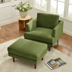 Samuel Tapered Arm Chair with ottoman
