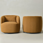 Ashlie Bouclé Swivel Barrel Chair