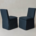 Diane Slipcover Performance Dining Chair with Casters