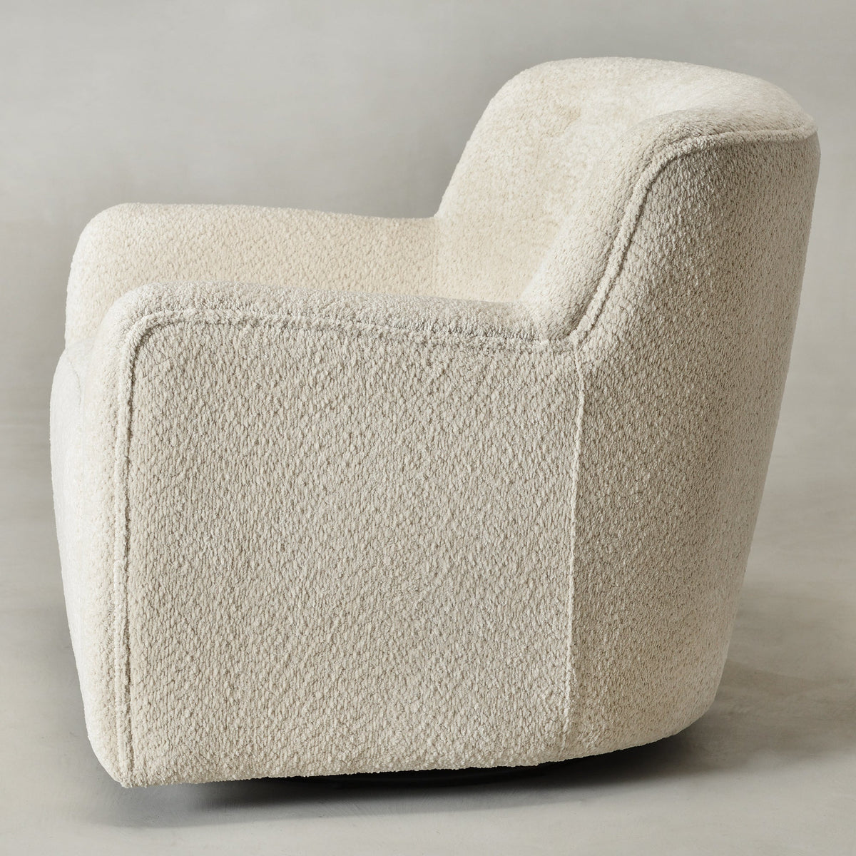 Vestie Chenille Swivel Barrel Chair