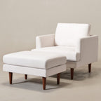 Samuel Tapered Arm Chair with ottoman