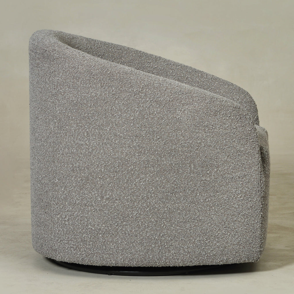 Susie Premium Bouclé Swivel Barrel Chair