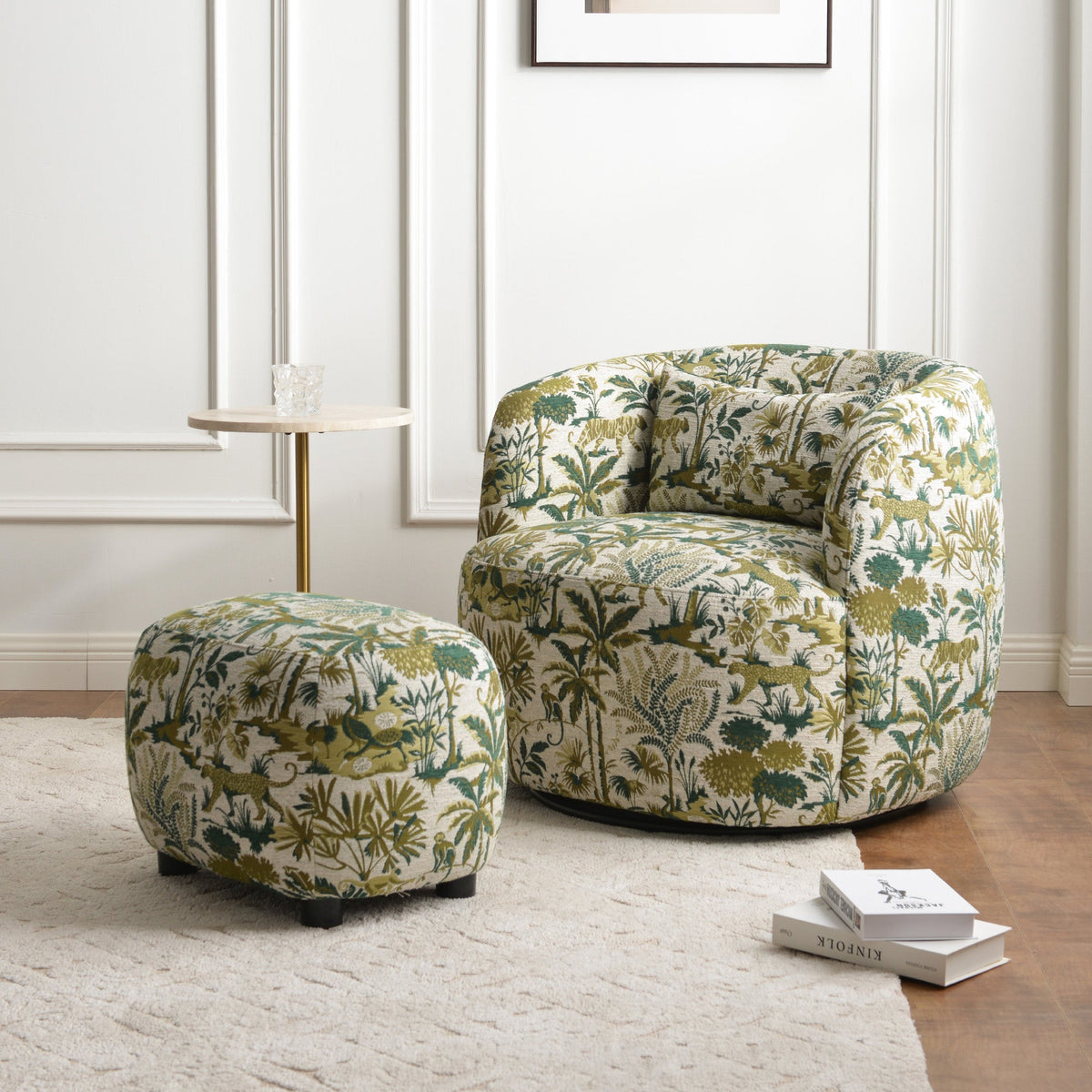 Teratect Exclusive | Elmer Embroidered Fabric Ottoman