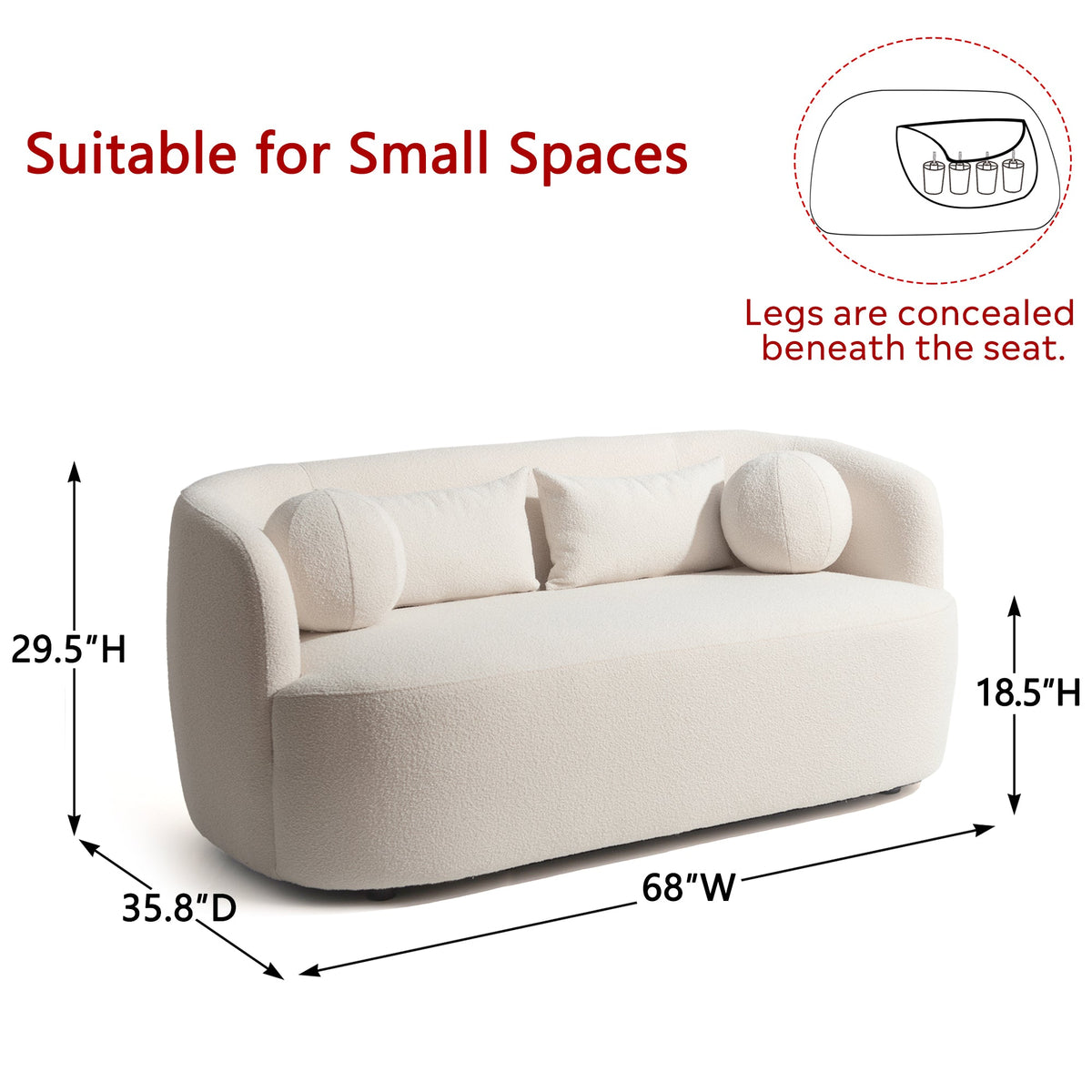 Ashlie Bouclé Loveseat
