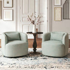 Ashlie Linen Swivel Barrel Chair