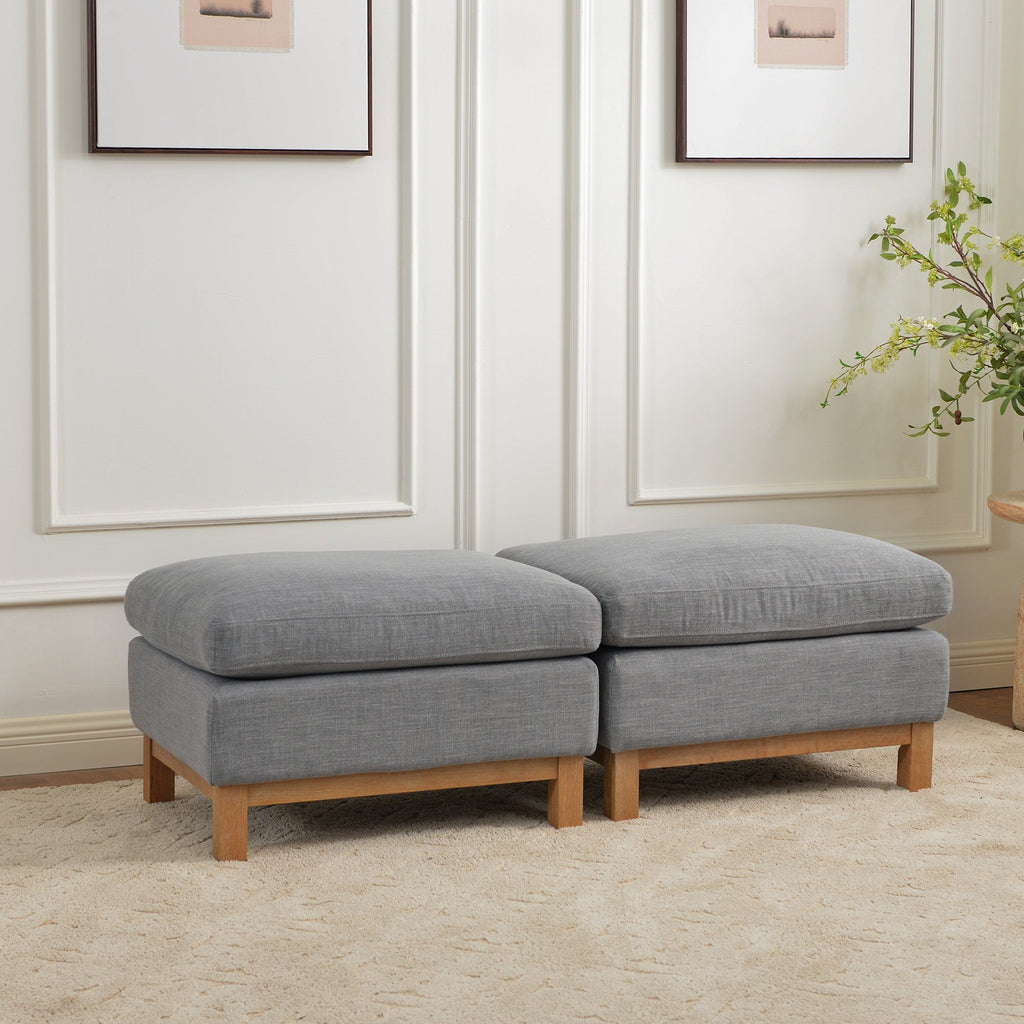 Albert Premium Linen Ottoman