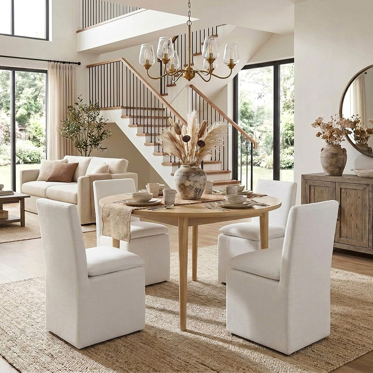 Diane Performance Dining Side Chair with Casters