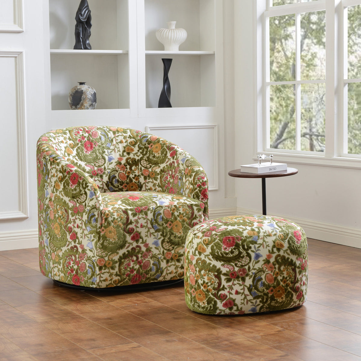 Teratect Exclusive | Olin Botanical Jacquard Ottoman