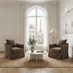 Eliza Slipcover Swivel Barrel Chair