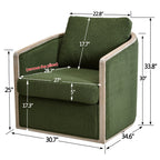Claude Bouclé Swivel Barrel Chair