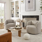 Ashlie Bouclé Swivel Barrel Chair