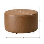 Elof Faux Leather Ottoman