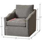 Charles Slipcover Swivel Barrel Chair