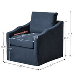 Charles Slipcover Swivel Barrel Chair