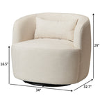 Ashlie Linen Swivel Barrel Chair