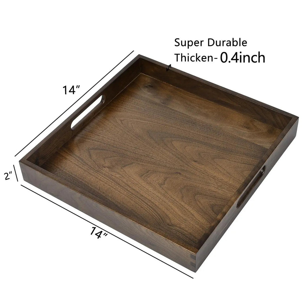 Teratect Square Black Walnut Serving Tray